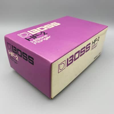 Boss HF-2 Hi Band Flanger (Made in Japan, Vintage Original box, Manual, Green Label) 1985 - 1989 - Pink image 11