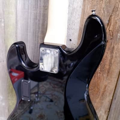 Warmoth J-style Custom Bass - Black with Tortoise Pickguard - Hard Case Included image 19