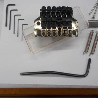 80's Kahler USA Spyder 2720 Spyder Floyd Rose Fulcrum RH tremolo bridge Rare Gold and Black image 1
