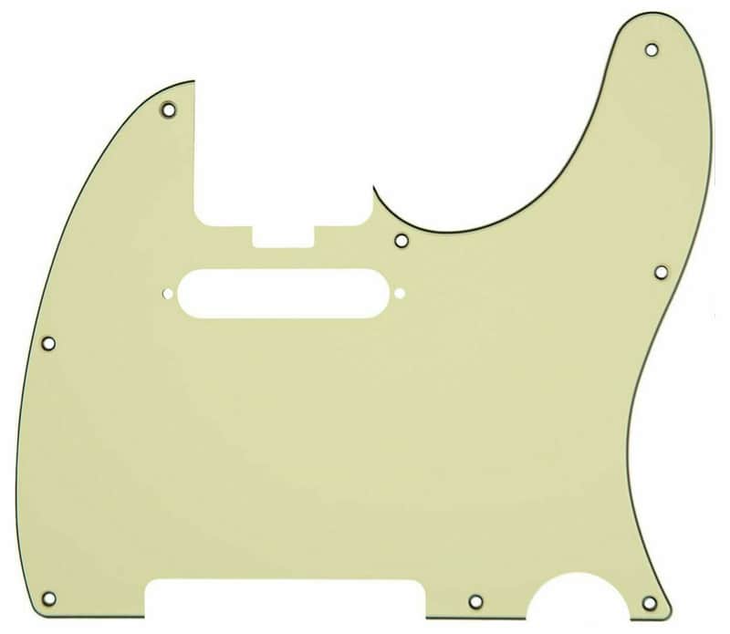 099-2193-004 Genuine Fender Pickguard Elite Tele Mint Green 3-Ply image 1