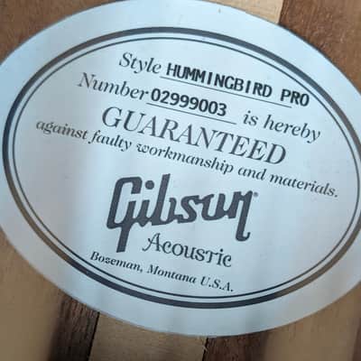 Gibson Hummingbird Pro 2009 Vintage Sunburst and Tonewood Amp image 16