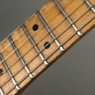 LEFTY! Vintage 1987 Fender ‘67 Strat Olympic White Blonde Custom Aged Nitro USA Swamp Ash Solid Body CTS Pots Blender Relic 6.9 Lb HSC image 8