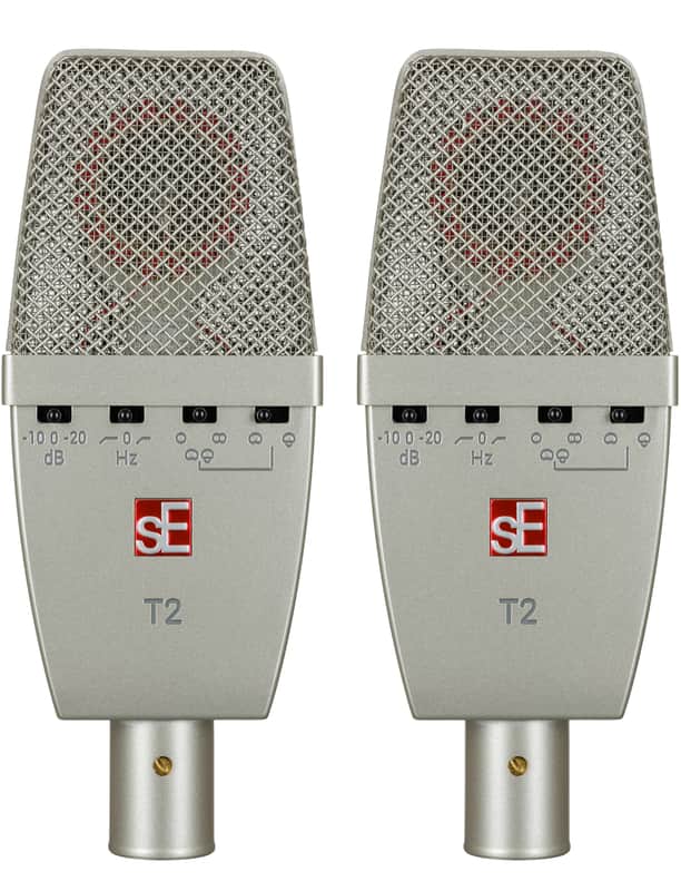 sE Electronics SE-T2-PAIR Factory Matched Pair of T2 Large Diaphragm Condenser Microphone image 1