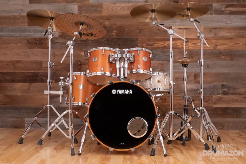 YAMAHA MAPLE CUSTOM ABSOLUTE NOUVEAU 4 PIECE DRUM KIT, VINTAGE NATURAL (PRE-LOVED) image 1