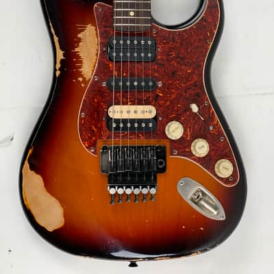 LsL Instruments Saticoy Mick Mars Tribute MM 3 Tone Sunburst Heavy Age Floyd Rose - Brand New with case image 1