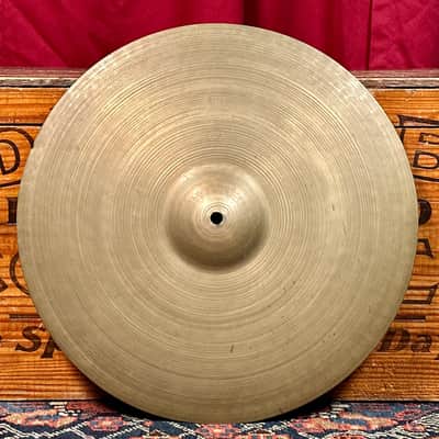 15" Zildjian A 1940s-50s Trans Stamp/Small Stamp Hi-Hat Cymbal Pair 874g/910g *Video Demo* image 8
