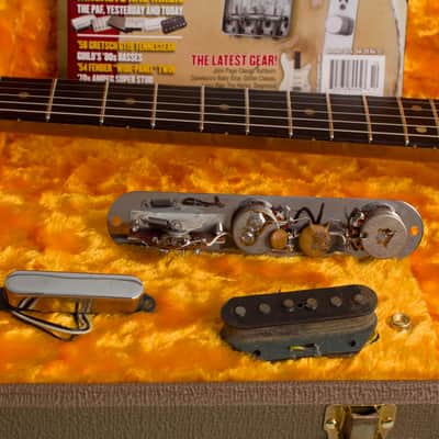 Fender Telecaster Owned and Used by Mike Bloomfield Solid Body Electric Guitar (1963), ser. #L11155, brown tolex hard shell case. image 15