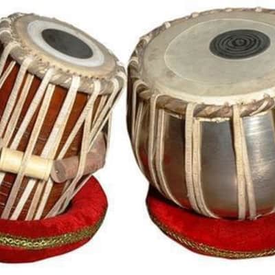 Handmade Steel Tabla Bayan,Drum Set With Bag, ,Finest Dayan with Hammer Cushions Cushions image 2