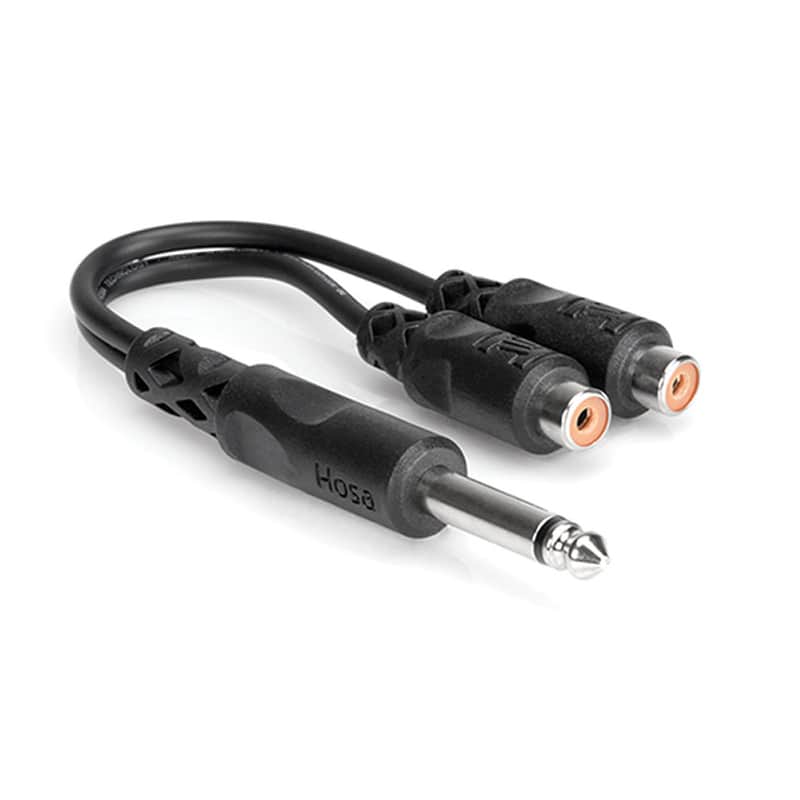 Hosa YPR103 YPR103 1/4" TS to Dual RCA Female - 6" image 1