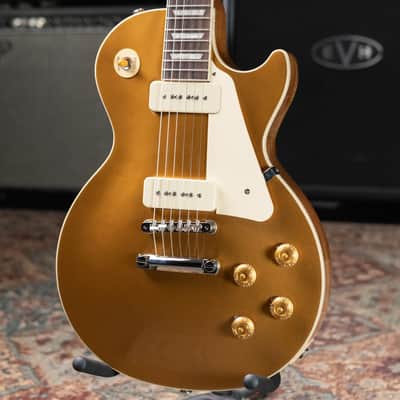 Gibson Les Paul Standard 50s P-90 Electric Guitar - Goldtop with Hardshell Case image 3