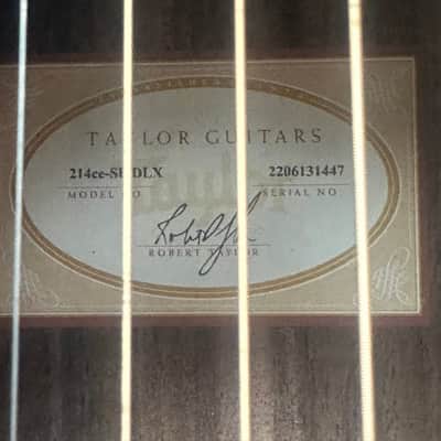 Taylor 214ce-SB DLX Left-Handed Sunburst with hardcase image 3