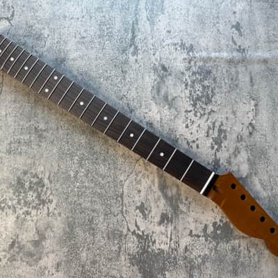 BMC Guitar Neck Tele® Telecaster® 22 Fret Roasted 3AAA Flame Maple With Rosewood Fingerboard Nitro Lacquer Rounded Fret Ends - 9.5 Radius TRMRF22 3A #4 image 1