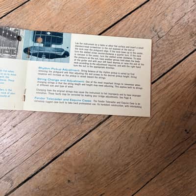 1965-1970 Fender Telecaster & Esquire Instrution Manual Hang Tag Vintage Collector Case Candy CBS image 5