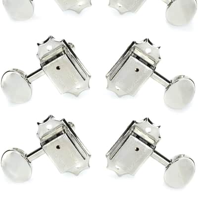 Grover 133N Vintage Deluxe Tuning Machines Set - 3+3 - Nickel image 1