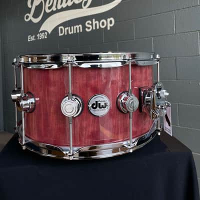 DW Collector's Series Pure Purpleheart 7x14 Snare Drum in Natural Gloss Lacquer w/ Chrome Hardware image 3