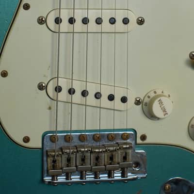Used Fender Custom Shop 1963 Stratocaster Heavy Relic - Sherwood Metallic w/OHSC image 5