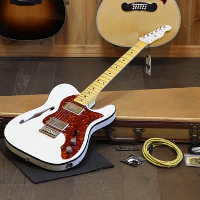 Nash Guitars TL-72 Thinline w/ Lollars Semi-Hollow Electric Guitar Trans White Relic w/ Matching HS + OHSC