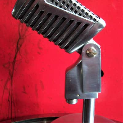 Vintage 1960's Calrad DM-16 dynamic microphone Satin Chrome w accessories image 5