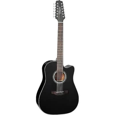 Takamine GD30CE-12 BLK G30 Series 12-String Dreadnought Cutaway Acoustic/Electric Guitar 2010s - Gloss Black image 2