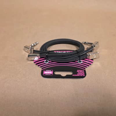 Ernie Ball Flat Ribbon Stereo Patch Cables (2-pack) (24 inch) 2020s - Black image 3