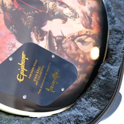 Epiphone Adam Jones Signature Art Series Les Paul Custom 2023 - Frazetta "The Berserker" / Silverburst image 12