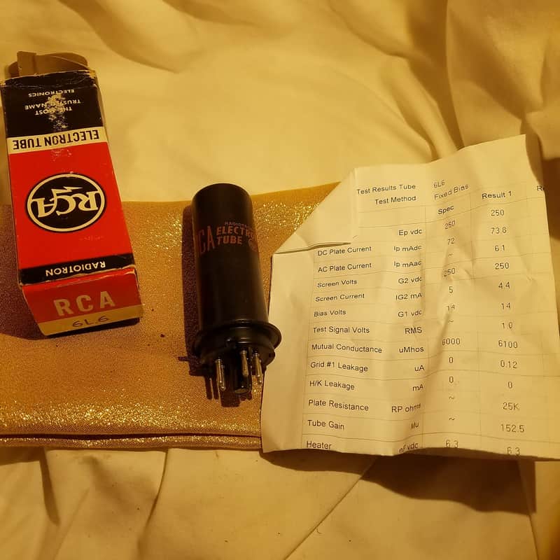 RCA etc. ONE (1) 6L6 tester calibration tube tNOS AT1000 TESTED Vacuum Tube metal Beam Power Tetrode 1936-1965 image 1