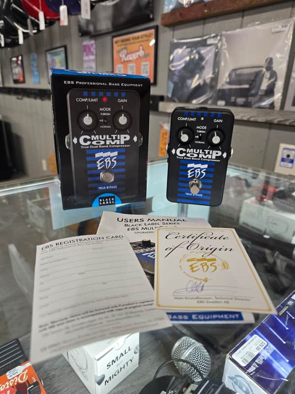 EBS MultiComp Studio Edition True Dual Band Compressor Pedal 2010s - Black/Blue image 1