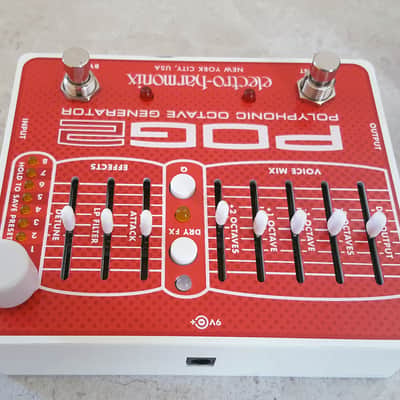 Electro-Harmonix POG2 Polyphonic Octave Generator w/Power Supply - Red / White image 5