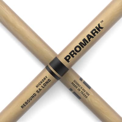 PROMARK RBH565LAW PROMARK REBOUND 5A LONG HICKORY DRUMSTICK ACORN WOOD TIP image 6