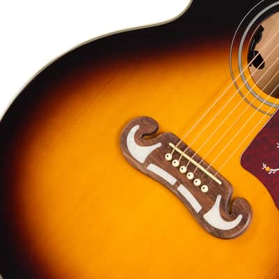 Epiphone J-200 Studio Acoustic Electric Guitar - Vintage Sunburst image 7