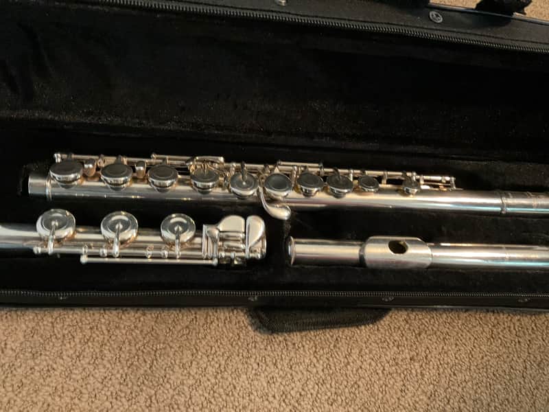 Pearl PF 525 B Foot Flute Silverplated- All New Pads, Case image 1