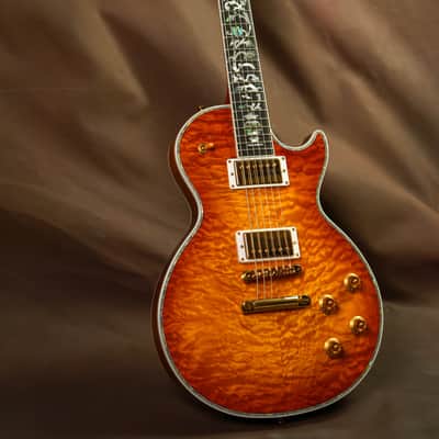 Gibson Les Paul Custom Quilt Masterpiece Electric Guitar Lemon Burst Bild 3