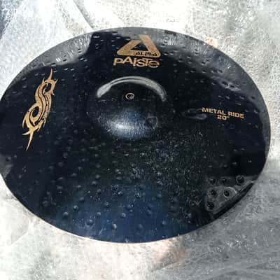 Paiste Black Alpha Slipknot edition 20" Metal Ride 2008-2010 - Black with Gold Slipknot logo image 2