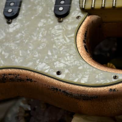 American Fender Stratocaster Custom 2012 Faded Tangerine Sparkle image 22