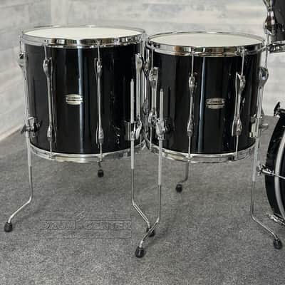 Yamaha Recording Custom 5pc Drum Set 22/10/12/14/16 Solid Black image 4