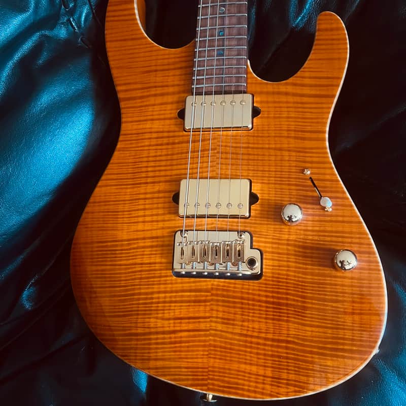 Suhr Modern Trans Amber Maple Flame image 1