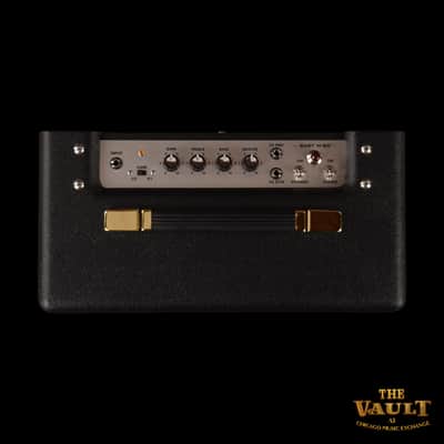 Magnatone BABY M80 12w 1x10" Combo CME Vault Exclusive Black Levant w/ Gold Piping & EC Collins Pinstripe Grill Cloth (CME Exclusive) image 4