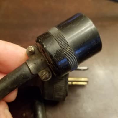 Belden Original Vintage Bell & Howell Projector Round Twist-Lock Bakelite Electric Power Cord Cable 1940s - 1950s - Black image 5