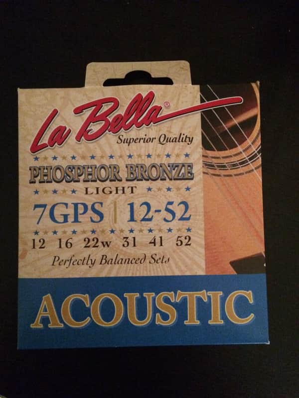 La Bella 7GPS Phosphor Bronze Acoustic Guitar Strings - Light (12-52) image 1