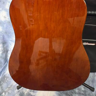 2002 Oscar Schmidt by Washburn OG2QHS Foto Flame Quilted Top Dreadnought Acoustic Guitar New Strings Pro Setup Roadrunner Gigbag image 11