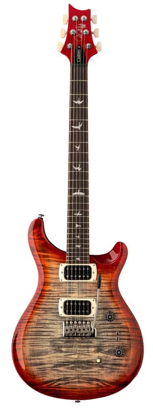 PRS SE Custom 24-08 Quilt, Charcoal Cherry Burst image 1