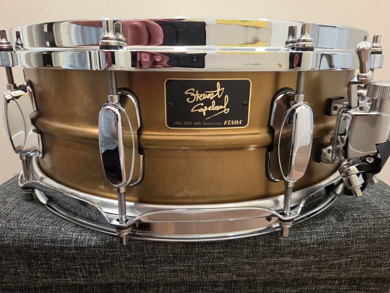 Tama SC145A40 Stewart Copeland Signature 40th Anniversary 14x5" Snare Drum 2021 - Present - Antique Brass image 1