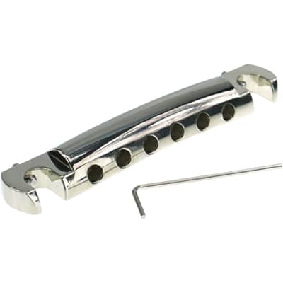 Faber TPW-59NG Faber Vintage Spec ALU Wraparound Tailpiece, Nickel, gloss image 1