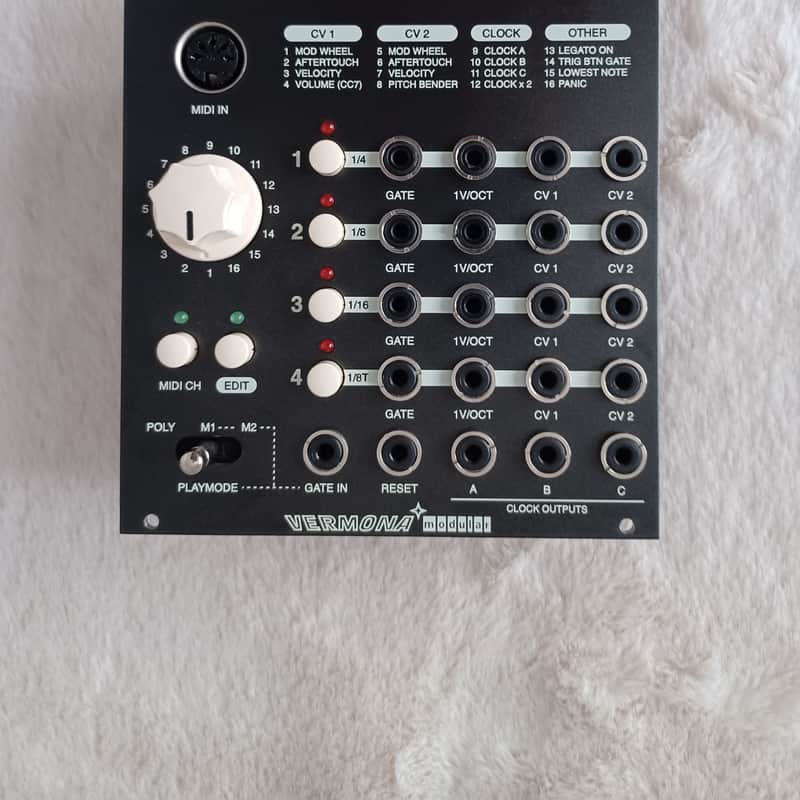 2015 Vermona qMI 2 – quad MIDI 2 CV interface Black