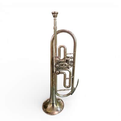 Professional Nickel Musical Trumpet for Interior Decoration Soviet Union 1959 USSR 1959 - Nickel image 5