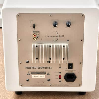 Ferguson Hill FH008 Powered Subwoofer | White Gloss Finish | 200W | Audiophile image 8