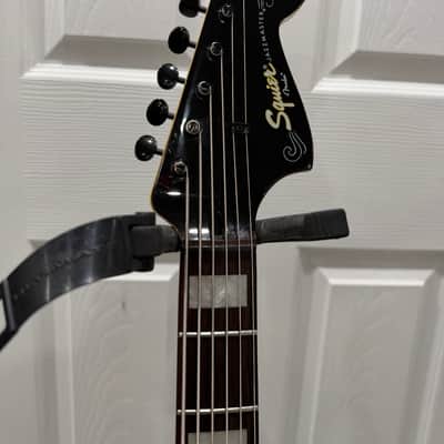 Squier Vintage Modified Baritone Jazzmaster with Rosewood Fretboard 2016 - 2017 - Transparent Black image 4
