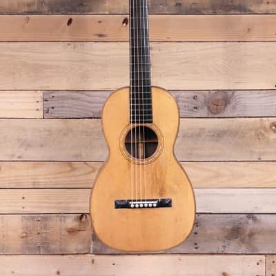 1860's CF Martin Made in New York Style 17 Size 3 Acoustic Guitar Natural w/ Case "Player Condition" image 4