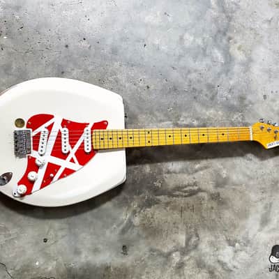 Jack's Guitarcheology "Bed Pan Halen's Frankensh*t" Toilet Seat Electric Guitar (2021 White Relic) image 8