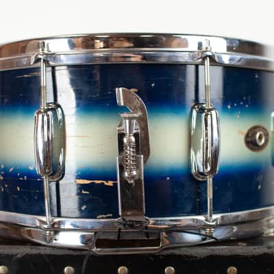 1960 Slingerland 7x14 Blue & Silver Duco Student Model Snare Drum image 8